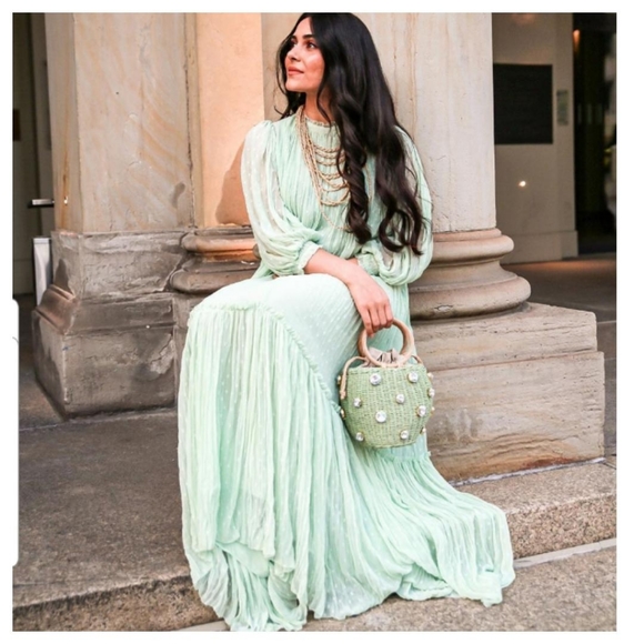 green mesh dress zara Zara Mesh Dress – The Line Up main image 1